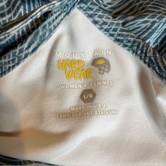 Mountain Hardwear Women's Tank Built in Bra T-Back Adjustable Teal Print L - Picture 7 of 11